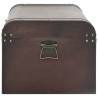 Treasure Chest with Latches - Dark Brown 90x50x39.5 cm