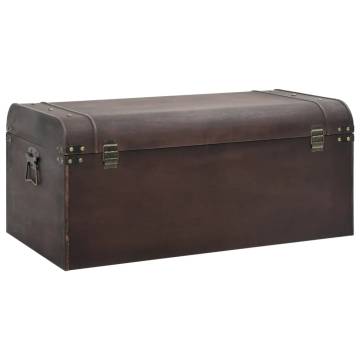 Treasure Chest with Latches - Dark Brown 90x50x39.5 cm