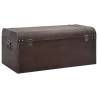 Treasure Chest with Latches - Dark Brown 90x50x39.5 cm