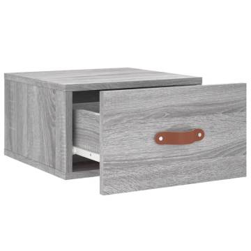 Wall-Mounted Bedside Cabinets 2 pcs Grey Sonoma - Hipomarket UK