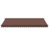 Automatic Retractable Awning with LEDs - Brown 500x300 cm