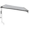 Automatic Retractable Awning Anthracite & White 300x250 cm