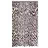 Fly Curtain Brown and White 118x220 cm Chenille | Hipo Market