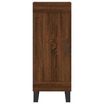 Elegant Highboard Brown Oak 34.5x34x180 cm | Hipomarket