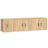 3 Piece TV Cabinet Set - Sonoma Oak Engineered Wood | Hipo Market