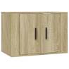 3 Piece TV Cabinet Set - Sonoma Oak Engineered Wood | Hipo Market