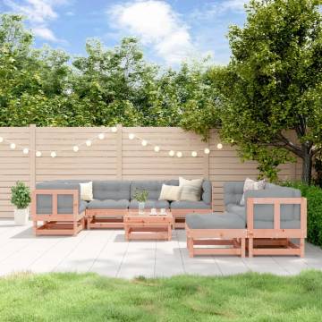 10 Piece Garden Lounge Set - Solid Wood Douglas | HipoMarket