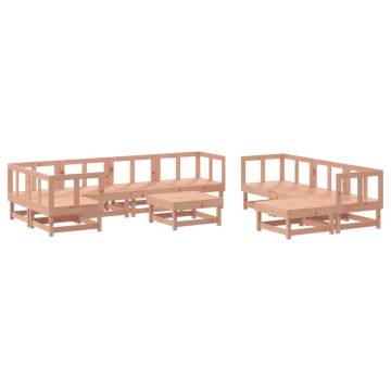 10 Piece Garden Lounge Set - Solid Wood Douglas | HipoMarket