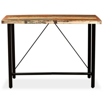 7-Piece Solid Reclaimed Wood Bar Set - Industrial Style