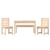 4 Piece Solid Wood Pine Garden Dining Set | Hipomarket