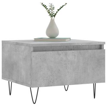 Stylish Concrete Grey Coffee Table - 50x46x35 cm