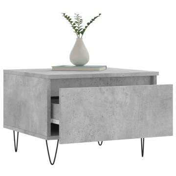 Stylish Concrete Grey Coffee Table - 50x46x35 cm