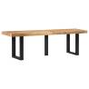 Bench 160 cm Solid Rough Wood Mango and Steel Colour brown and black Size 160 cm Material solid rough mango wood 