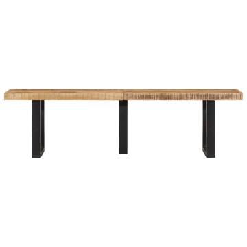 Bench 160 cm Solid Mango Wood & Steel | Industrial Style