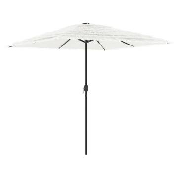 Garden Parasol with Steel Pole - 248x248 cm White Shade