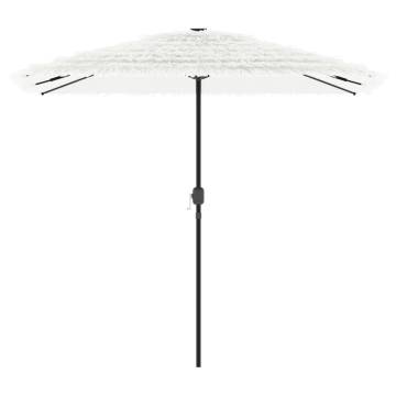 Garden Parasol with Steel Pole - 248x248 cm White Shade