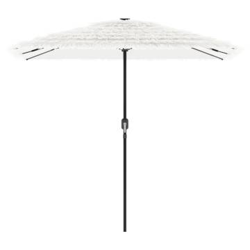 Garden Parasol with Steel Pole - 248x248 cm White Shade