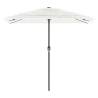 Garden Parasol with Steel Pole - 248x248 cm White Shade