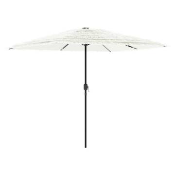 Garden Parasol with Steel Pole - 248x248 cm White Shade