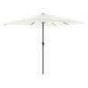 Garden Parasol with Steel Pole - 248x248 cm White Shade