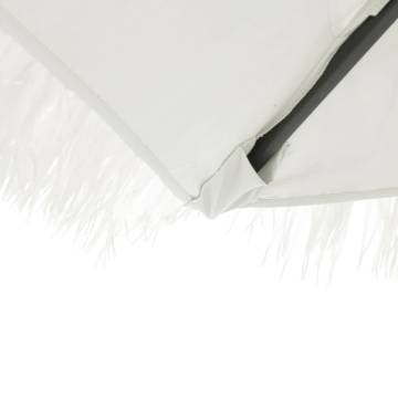 Garden Parasol with Steel Pole - 248x248 cm White Shade