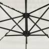 Garden Parasol with Steel Pole - 248x248 cm White Shade