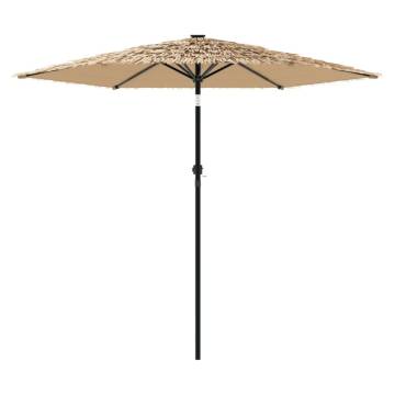 Garden Parasol with Steel Pole - Brown 268x268 cm | HipoMarket