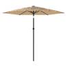 Garden Parasol with Steel Pole - Brown 268x268 cm | HipoMarket