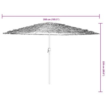 Garden Parasol with Steel Pole - Brown 268x268 cm | HipoMarket