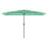 Garden Parasol with Steel Pole - UV Protection, Green 388x388 cm