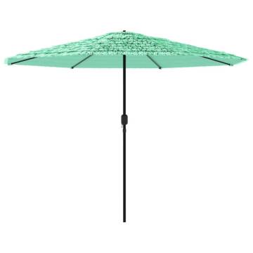 Garden Parasol with Steel Pole - UV Protection, Green 388x388 cm