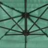 Garden Parasol with Steel Pole - UV Protection, Green 388x388 cm