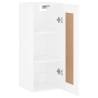 Elegant Wall Mounted Cabinet - High Gloss White - 34.5x34x90 cm