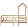 Versatile Day Bed with Roof - 90x200 cm Solid Pine | Hipo Market