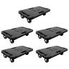 Transport Trolleys 5 pcs - Heavy Duty Black Polypropylene 300 kg