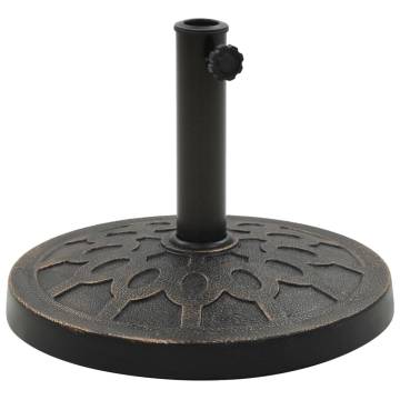 Decorative Parasol Base Round Polyresin 13 kg Bronze