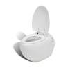 Stylish Wall Hung Toilet & Bidet Set - White Ceramic