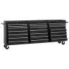 Tool Trolley with 21 Drawers - Durable Steel Black Design