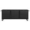 Tool Trolley with 21 Drawers - Durable Steel Black Design