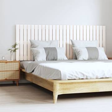 Elegant Wall Headboard White - Solid Pine Wood 166x3x60 cm