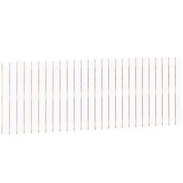 Elegant Wall Headboard White - Solid Pine Wood 166x3x60 cm