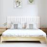 Elegant Wall Headboard White - Solid Pine Wood 166x3x60 cm