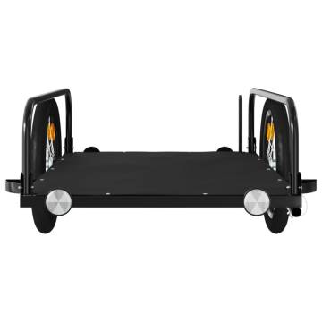 Sturdy Black Bike Trailer - 126x63x34 cm - 45 kg Capacity