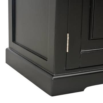 Stylish Black TV Cabinet 90x30x40 cm | HipoMarket UK