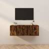 Wall-mounted TV Cabinets 2 pcs Smoked Oak 57x34.5x40 cm Colour smoked oak Quantity in Package 2 Width 57 cm 