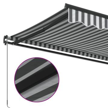 Manual Retractable Awning 500x350 cm - Anthracite & White