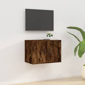 Wall Mounted TV Cabinet - Smoked Oak | 57x34.5x40 cm