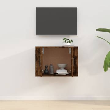 Wall Mounted TV Cabinet - Smoked Oak | 57x34.5x40 cm