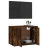 Wall Mounted TV Cabinet - Smoked Oak | 57x34.5x40 cm