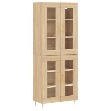 Stylish Highboard Sonoma Oak 69.5x34x180 cm - Durable & Elegant